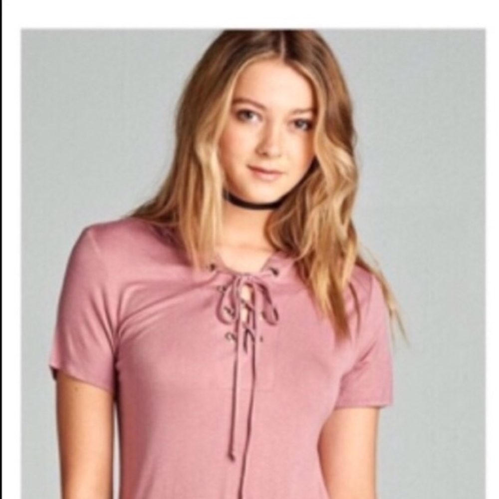 Mauve T Shirt Tunic Dress